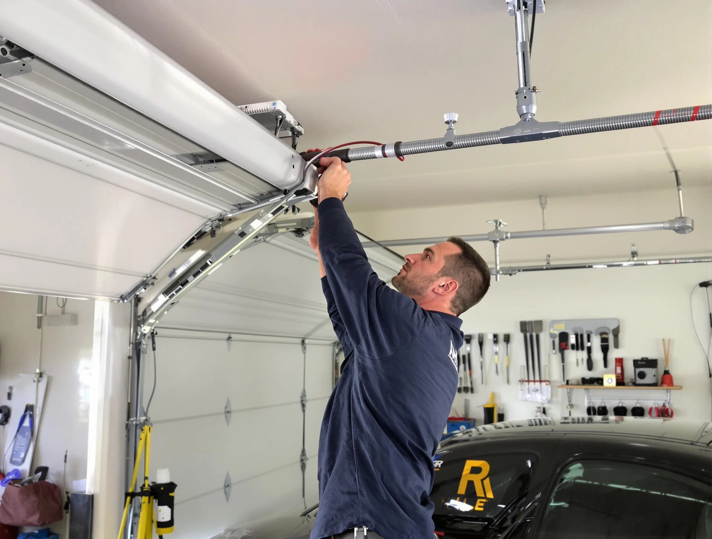 Chelmsford Garage Door Repair technician performing garage door cable repair in Chelmsford