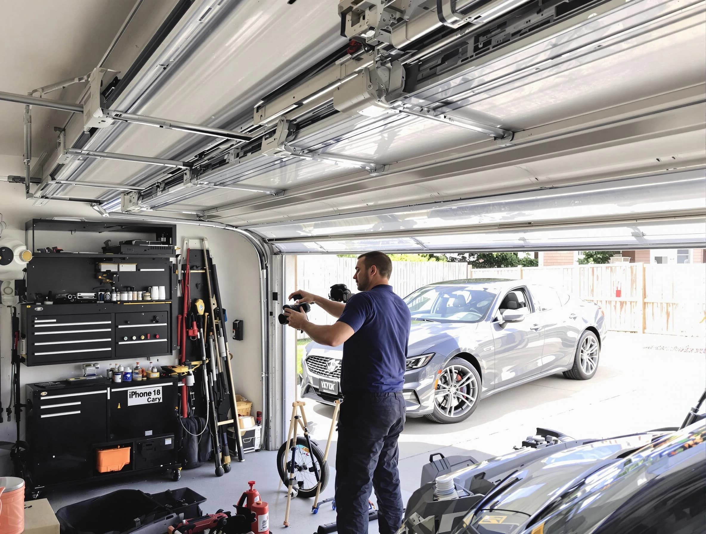 Chelmsford Garage Door Repair technician fixing noisy garage door in Chelmsford