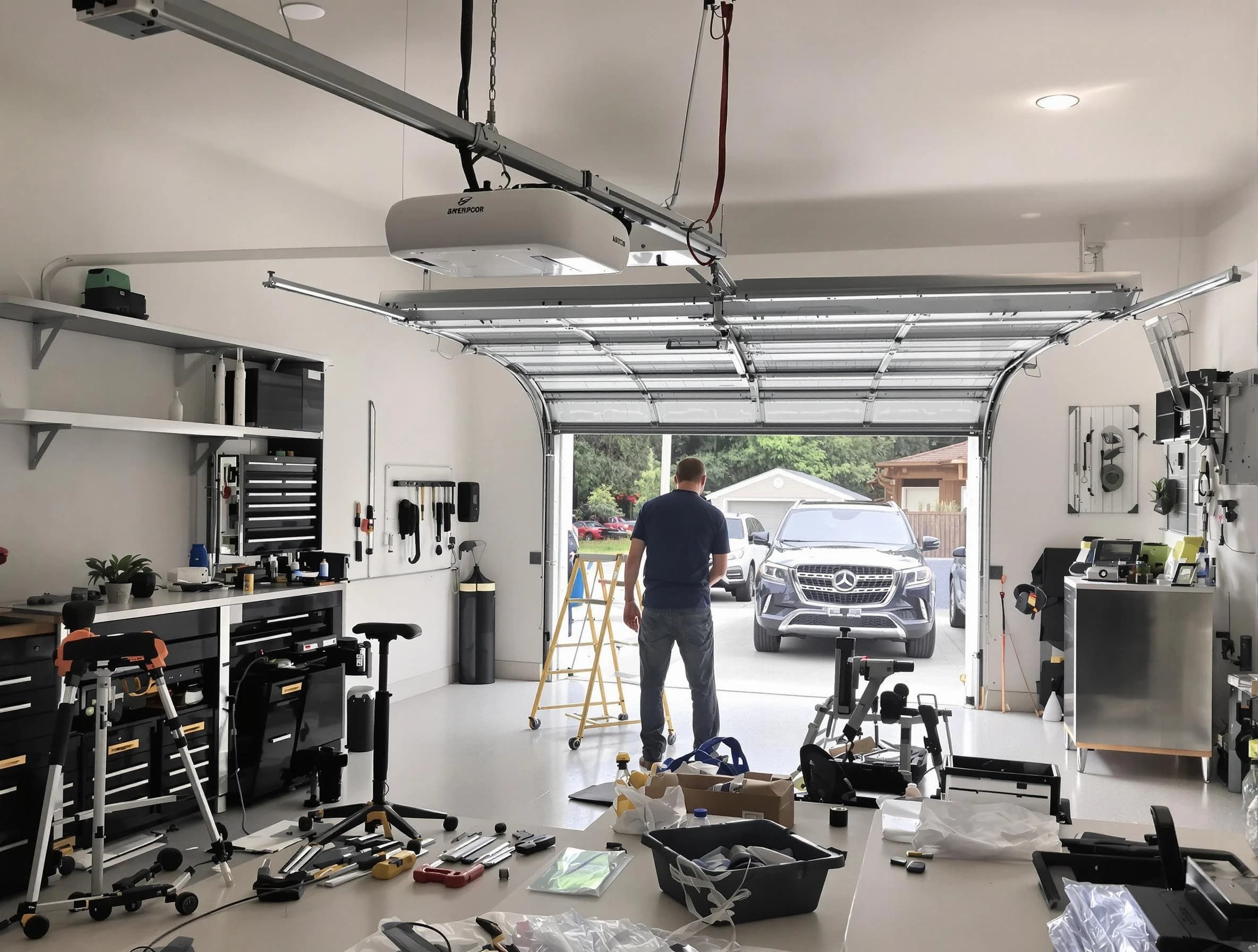 Garage door opener installation by Chelmsford Garage Door Repair in Chelmsford