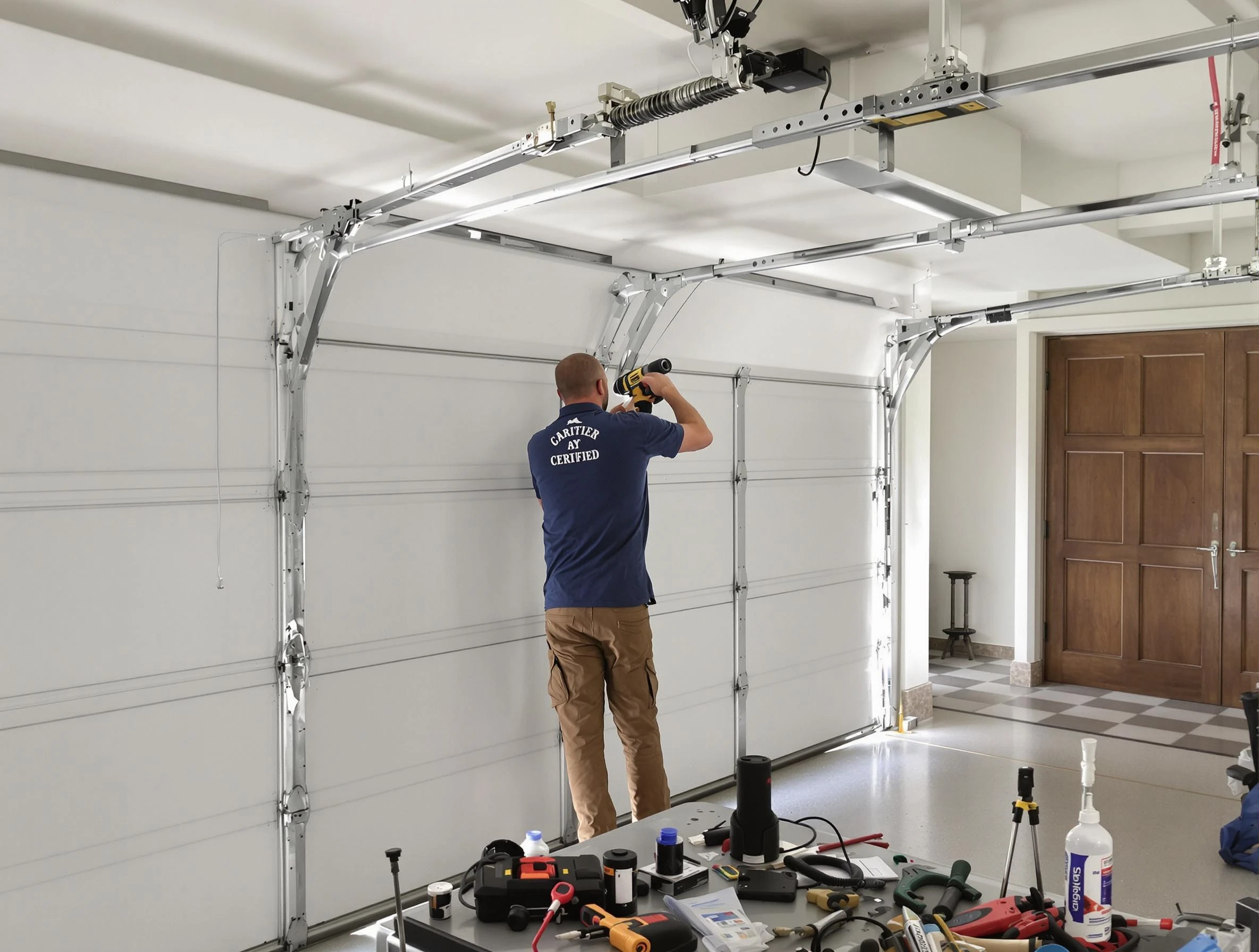 Chelmsford Garage Door Repair certified technician performing precision garage door repair in Chelmsford