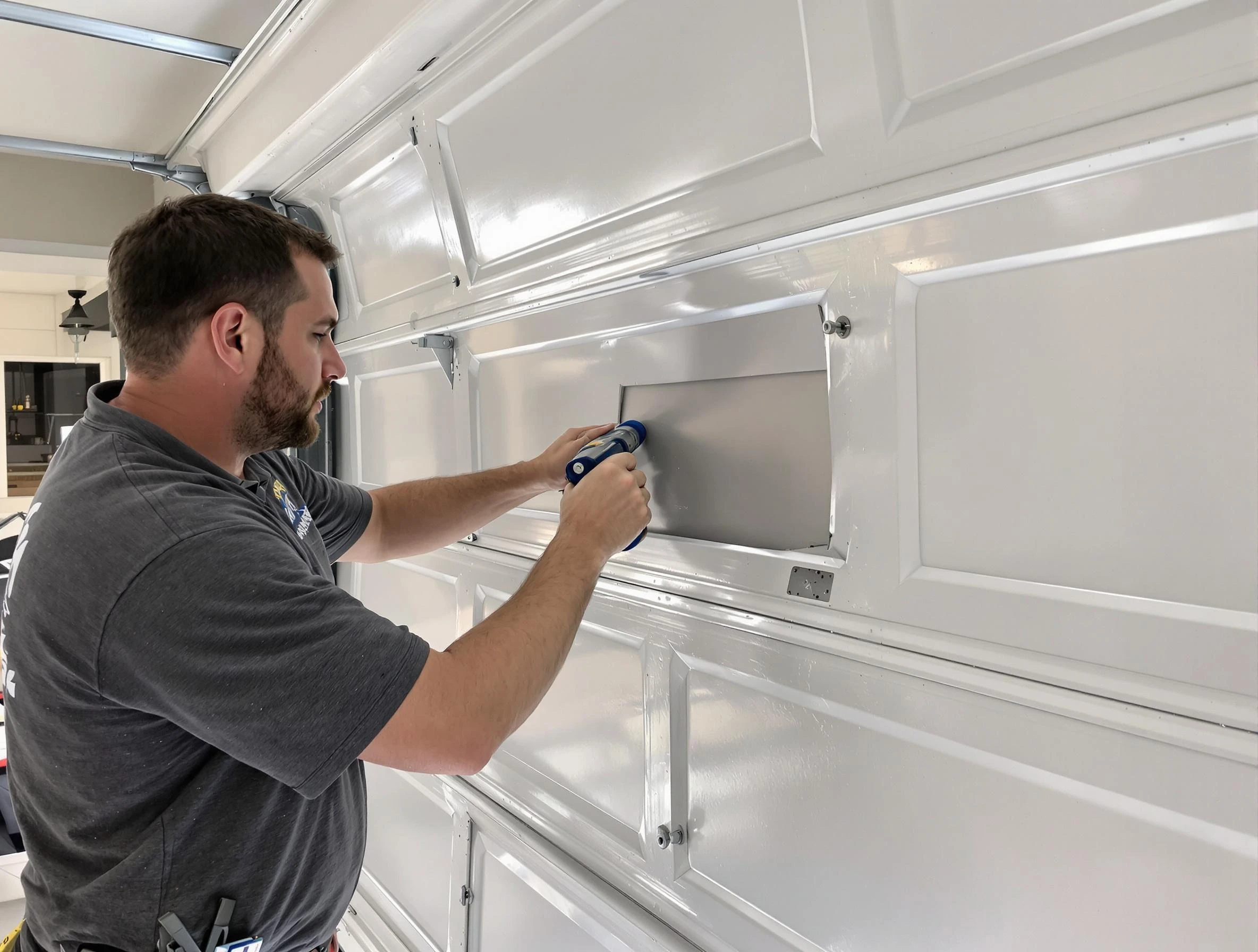 Garage door panel repair by Chelmsford Garage Door Repair in Chelmsford