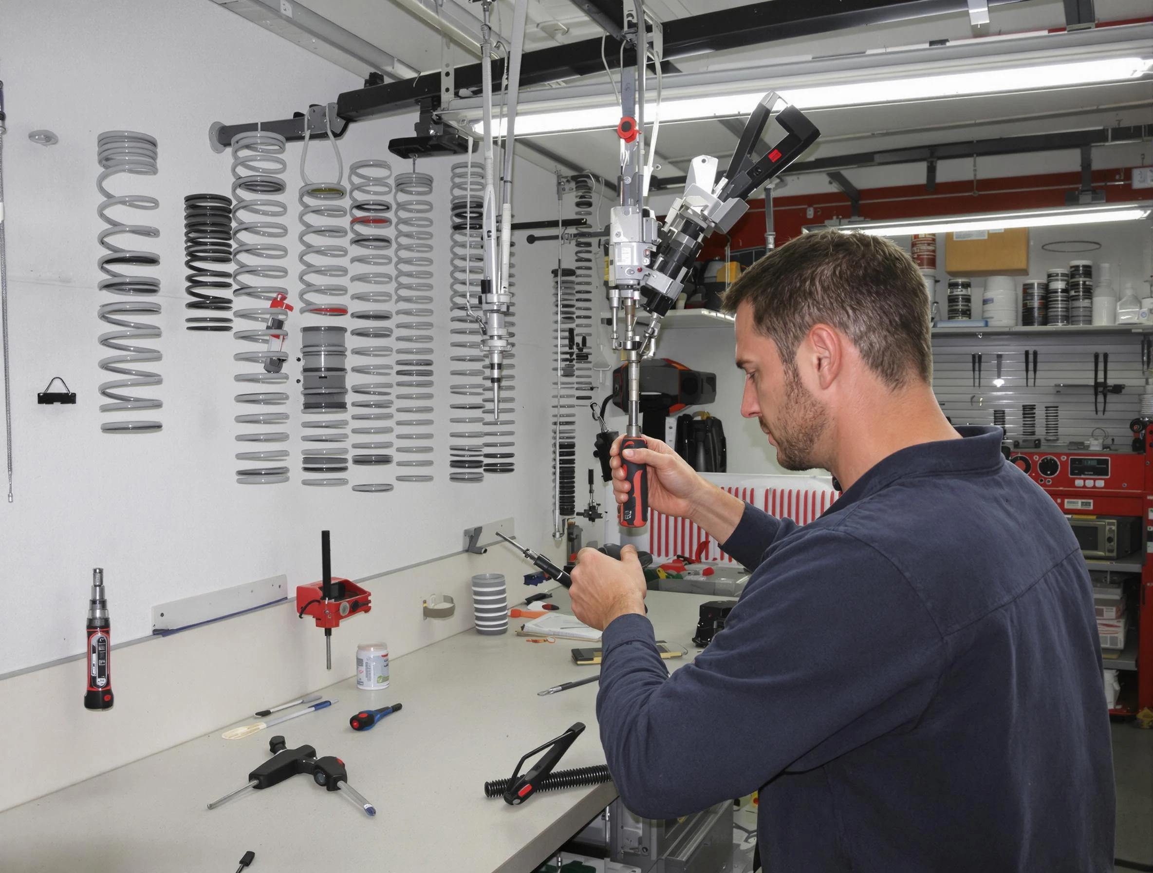 Chelmsford Garage Door Repair safety certified technician performing precision spring replacement in Chelmsford